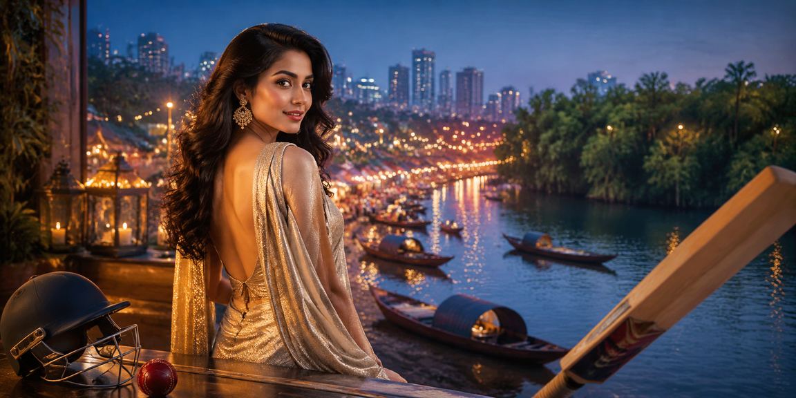 সুন্দরবনের কাছে সৈকতে ক্রিকেট বেটিং করছেন একজন গেমার